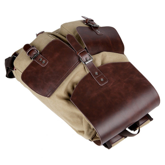 Mochila para Hombre de Lona y Cuero Crazy Horse - Image 10