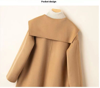 Abrigo de Cachemir Reversible Talla Grande con Cuello Marinero - Image 10