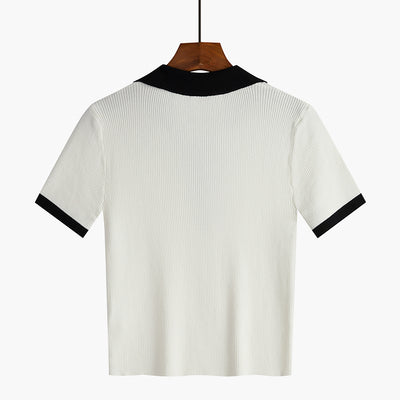Blusa Corta de Manga Corta Estilo Relajado Primavera - Image 9