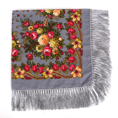 Pañuelo Étnico Estampado con Flecos de Rayón - Image 20