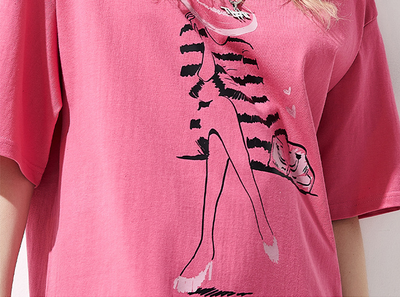 Playera Holgada de Algodón con Estampado de Personajes - Image 16
