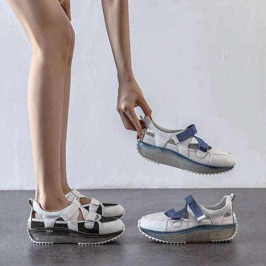 Sandalias Deportivas Blancas Transpirables para Mujer con Diseño Abierto