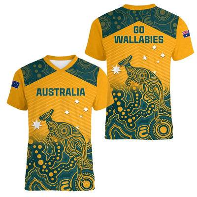 Camiseta Deportiva Infantil con Patrón de Canguro Australiano - Cuello V - Image 18