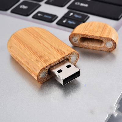 Set de Memorias USB Creativas en Madera - Bambú y Arce Premium