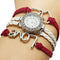 Reloj Pulsera Doble Corazón Tejido Multicapa - Acero Aleado