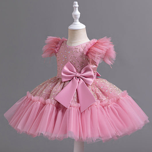 Vestido de Fiesta Infantil con Falda Tul Flores - Colección Verano - Image 9