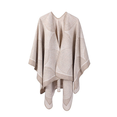 Chal de Lana Estampado Geométrico para Mujer - Image 7