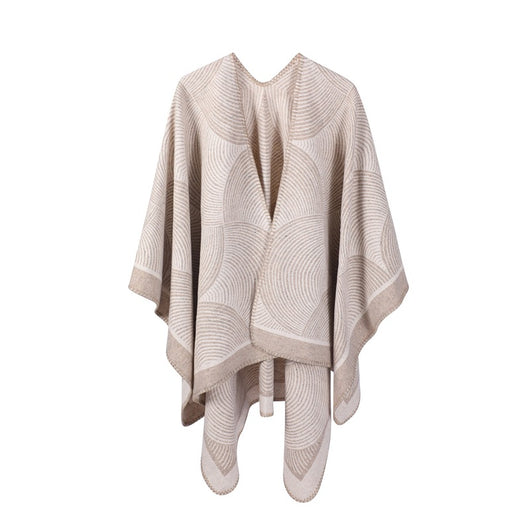 Chal de Lana Estampado Geométrico para Mujer - Image 7