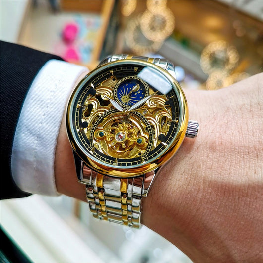Reloj Mecánico Automático para Hombre con Esfera Luminiscente y Diseño Calado - Image 21