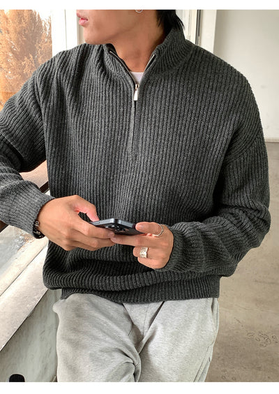Suéter Cuello Alto con Cierre de Hombre para Otoño Invierno - Image 31