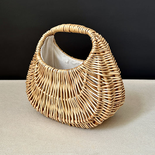 Bolsa de Tejido Ratán Vintage para Verano - Portátil y Elegante - Image 2