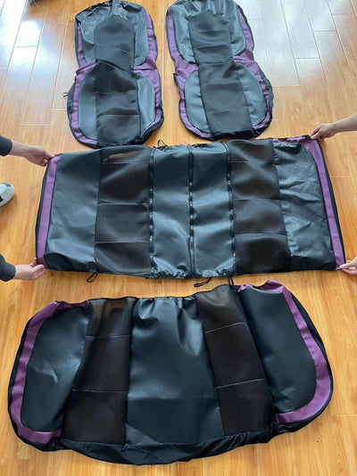 Funda de Asiento de Auto con Costura Sándwich en Cuero PU Premium - Image 33