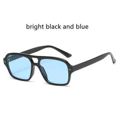 Gafas de Sol Retro Puente Doble Poligonales Unisex - Image 6