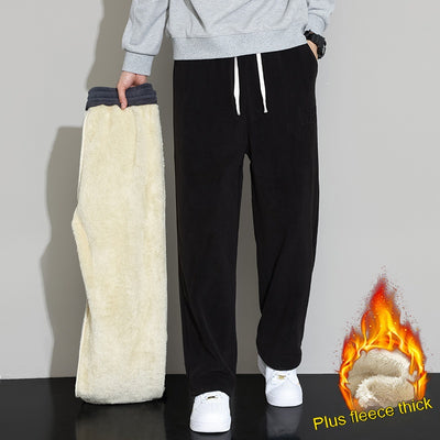 Pantalones Casuales de Cachemira para Hombre - Corte Recto y Pierna Ancha - Image 7
