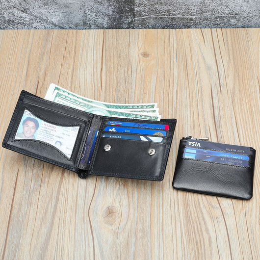Billetera de Cuero Genuino para Hombre con Cierre Seguro y Protección Anti-fraude - Image 6