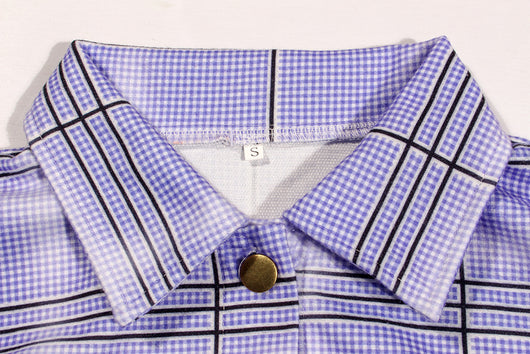 Cardigan Casual de Cuadros con Botones Simples - Image 17
