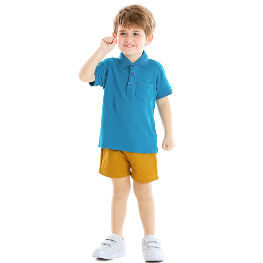 Playera Infantil Manga Corta Estilo College Transpirable con Cuello - Image 15