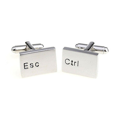 Mancuernillas de Metal con Letras Francesas para Hombre - Image 8
