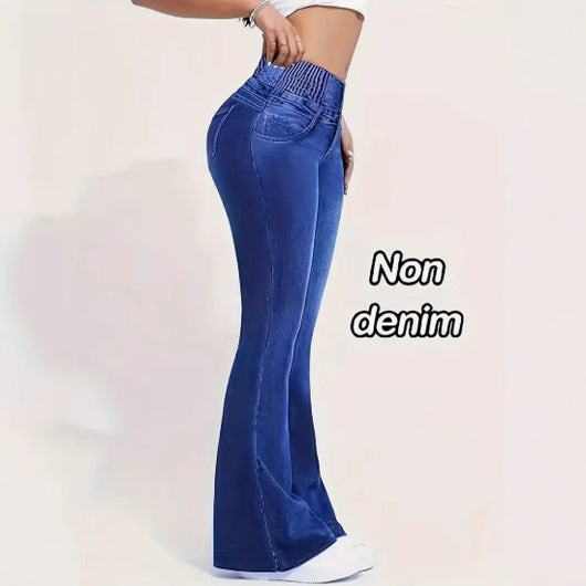 Leggings Acampanados con Estampa Digital y Efecto Denim - Image 4