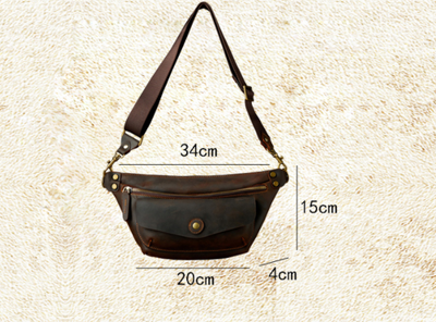 Bolsa de Pecho Personalizada en Cuero Genuino Hecha a Mano - Image 8