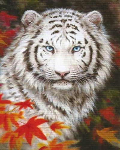 Cuadro de Diamantes Tigre Completo - Pintura DIY con Taladros Redondos y Cuadrados - Image 3