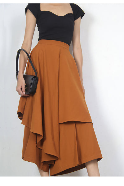 Falda Midi Volantes Asimétrica para Mujer - Image 9