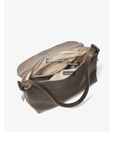 Bolso de Hombro Ante Sintético con Gran Capacidad y Correa Cruzada - Image 12