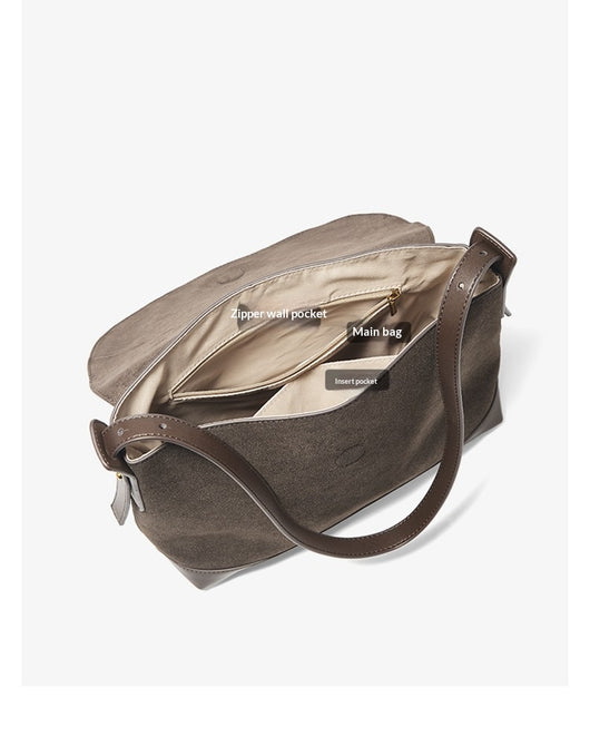 Bolso de Hombro Ante Sintético con Gran Capacidad y Correa Cruzada - Image 12