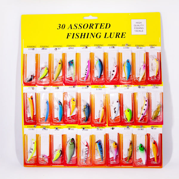Set de 30 Señuelos Artificiales de Plástico para Pesca Profesional
