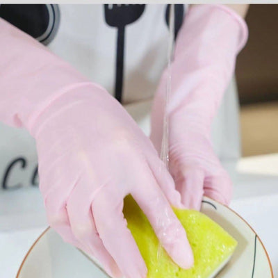 Guantes de Látex Impermeables Resistentes para Lavar Platos y Trabajo en Cocina - Image 6