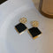 Aretes Mariposa Corazón Negro con Circones - Estilo Retro Dulce y Moderno