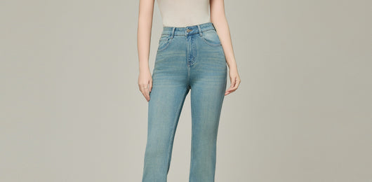 Pantalones Skinny Talle Alto Acampanados Mujer - Colores Claros Primavera Verano - Image 32