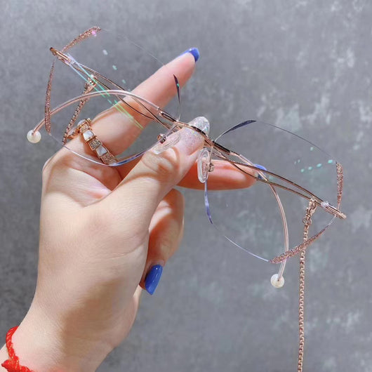Gafas Graduadas Sin Marco para Mujer con Detalles en Cristales - Image 4