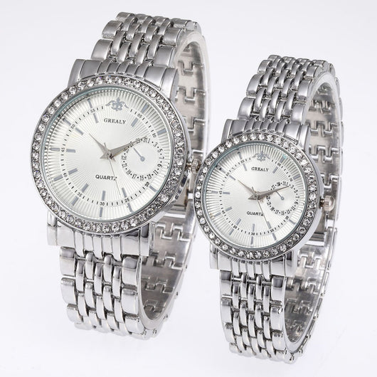 Reloj de Lujo Clásico para Parejas con Diamantes - Image 13