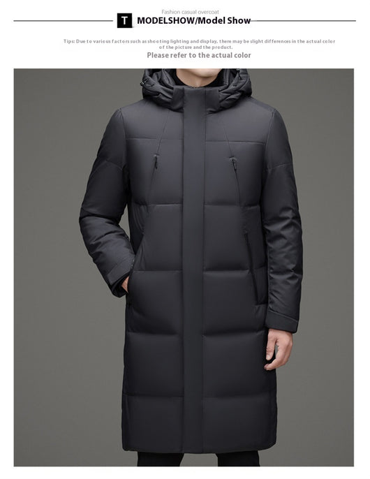 Chaqueta Acolchada de Pato con Gorro Desmontable - Abrigo Cálido Hombre - Image 8