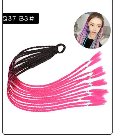 Peluca Trenza Degradado de Tres Hebras Color Twist - Image 7