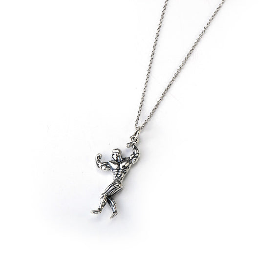 Collar Colgante Hombre Musculoso en Plata 925 - Image 8