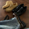 Zapatos Derby Cuero Artificial Efecto Vintage Punta Ancha