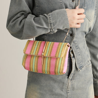 Bolso Bandolera Tejido de Paja Estilo Coreano - Image 4