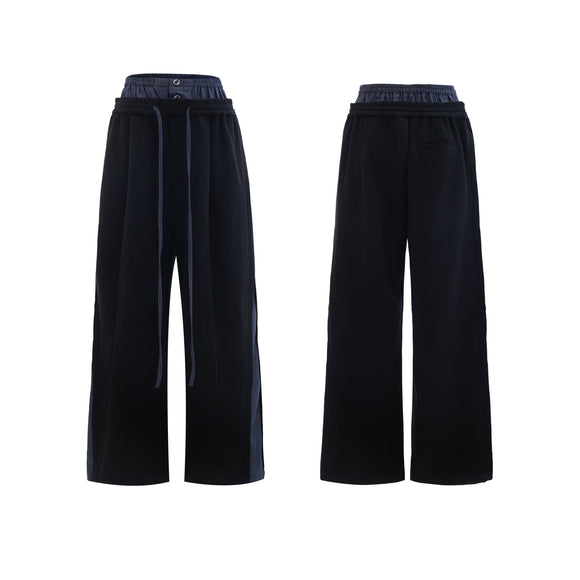 Casual Sport Set with Hoodie and Raised Seams
