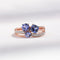 Anillo de Plata Esterlina con Baño de Oro Rosado y Separación de Tonos