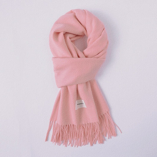 Bufanda de Cachemira Artificial con Borlas - Abrigo Cálido para Otoño e Invierno - Image 18