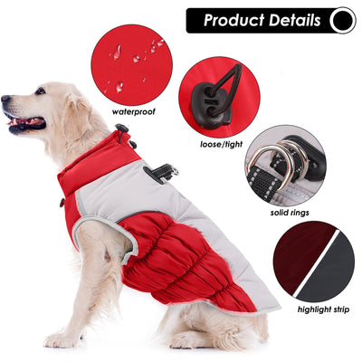 Abrigo Térmico Reversible para Perros - Chaqueta Acolchada Impermeable y Cortavientos - Image 3
