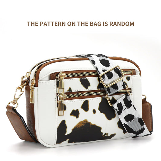 Bolsa Crossbody Multiusos con Diseño Vaca y Cierre de Cremallera - Image 2