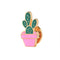 Lovely Badge Plant Potted Collar Shoe Lips Enamel Brooch Coconut Tree Cactus Leaves Decorative Clothing Cartoon Pins Badge B