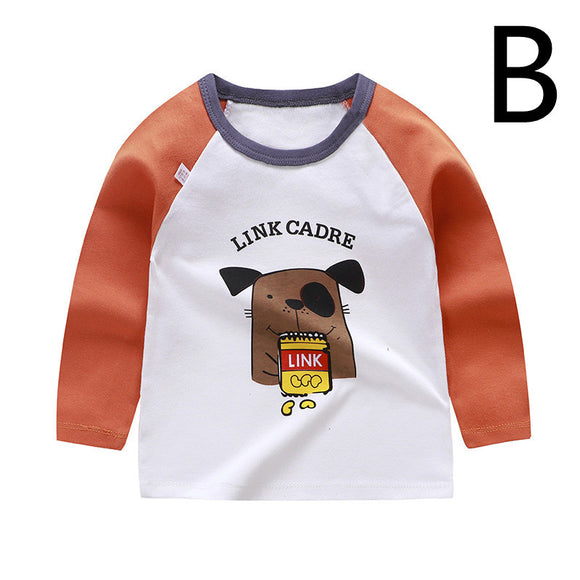 Camiseta de Algodón Manga Larga para Niños y Niñas