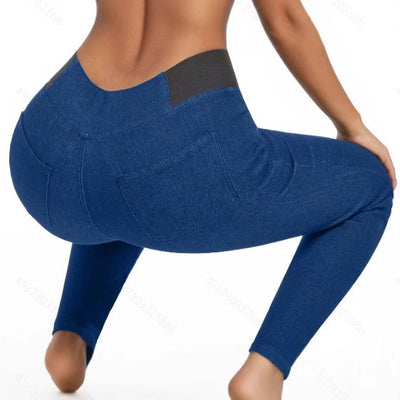Pantalones Vaqueros Térmicos Ajustados para Mujer con Forro Polar - Image 3