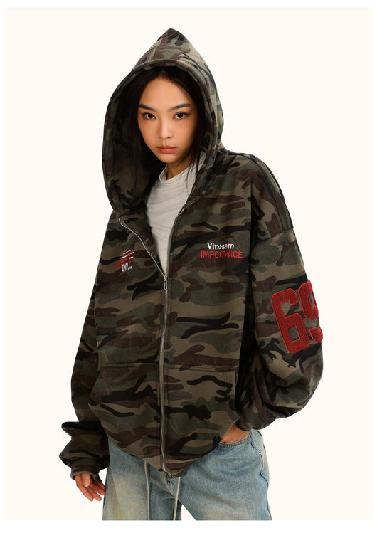 Sudadera Tipo Cardigan Camuflaje Forrada en Polar Grueso - Image 12