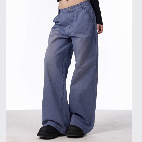 Pantalones Cargo Rectos Anchos para Mujer - Estilo Retro Casual