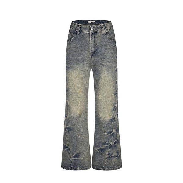 Jeans Flare Desgastados para Hombre - Estilo Vintage Moderno